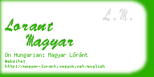 lorant magyar business card