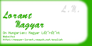 lorant magyar business card